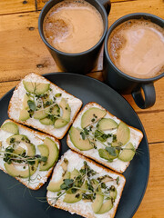 Coffee and salad