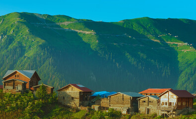 Fototapeta na wymiar village in the mountains