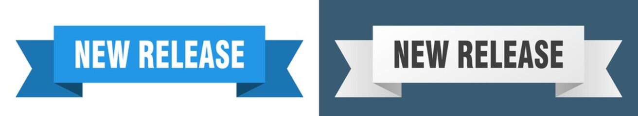 new release ribbon. new release isolated paper sign. banner