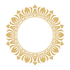 Decorative circular ornament  in Eastern style.