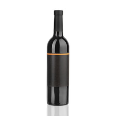 wine bottle isolated on white background