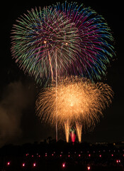 Colorful fireworks - summer festival Japan - Hanabi Taikai Japan