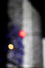 City lights with bokeh effect