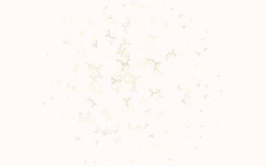 Light Red, Yellow vector backdrop with artificial intelligence data.