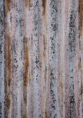 Rust and colours on corrugated iron fence