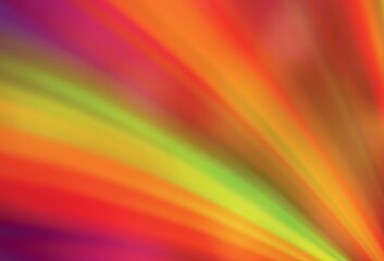 Light Red, Yellow vector blurred shine abstract template.