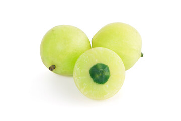 Indian gooseberry isolated on white background