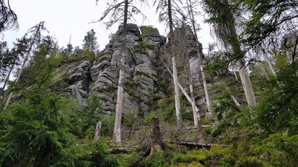 The Stołowe Mountains, Góry Stołowe, Stolové hory, Heuscheuergebirge - part of the Sudetes. The Polish part of the range is protected as the Stołowe Mountains National Park © Konrad_elx