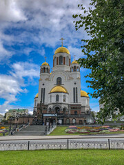 Fototapeta na wymiar church of the savior on spilled blood in ekaterinburg