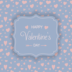 Valentine's Day decoration with beutiful hand drawn hearts. Vector