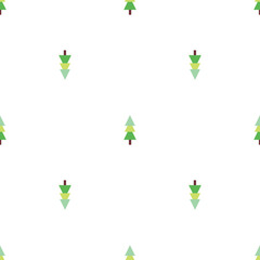 Vector seamless pattern in minimalist style with Christmas trees.