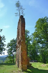 Ruiny starego Zamku Książ,  zbudowany na murach dawnego zamku piastowskiego Bolka I © Albin Marciniak