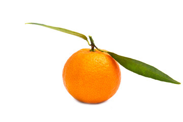 natural tangerine isolated on white background