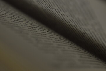 close up of a book pages macro