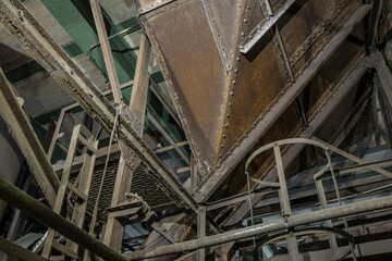 bunker container in an old industrial site