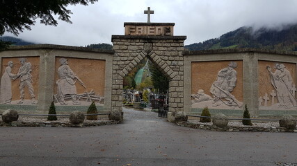 Fototapeta premium Bischofshofen is a town in the district of St. Johann im Pongau in the Austrian federal state of Salzburg. 