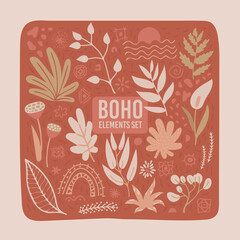 Boho elements collection