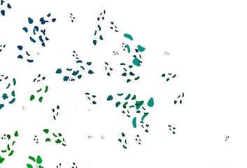 Light Blue, Green vector template with memphis shapes.
