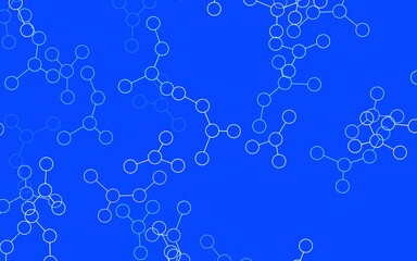 Light BLUE vector backdrop with artificial intelligence data.