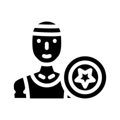 ultimate flying disc beach sport glyph icon vector illustration