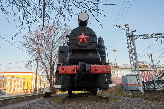 03.11.2020 year. Perm city,
Steam locomotive 9P-752 in the city of Perm near the Perm station 1
