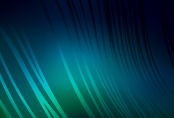 Dark Blue, Green vector template with curved lines.