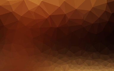 Fototapeta premium Dark Orange vector abstract polygonal texture.