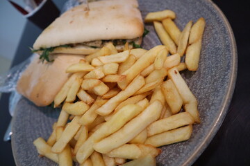 french fries with ketchup