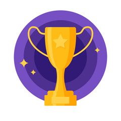 Success symbols, reward for winner flat icons