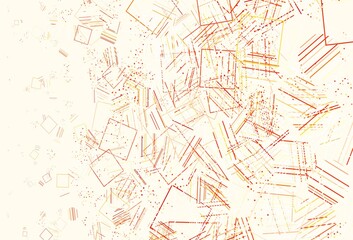 Light Red, Yellow vector pattern with polygonal style with circles.