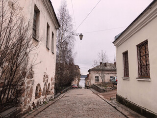 narrow street in the town