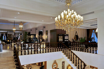 Luxurious stylish furniture, decoration and interiors.