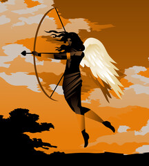 greek mythology eros cupid love god - obrazy, fototapety, plakaty