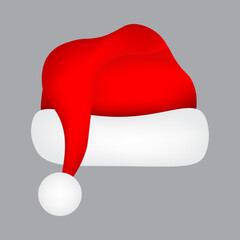 Santa hat isolated vector illustration.