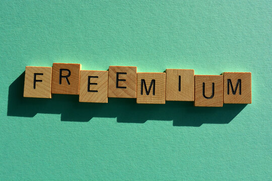 Freemium, a combination of the words free and premium. Refers to using free content to attract new customers.