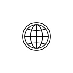 Global, Worldwide internet Web Icon isolated on white background EPS Vector