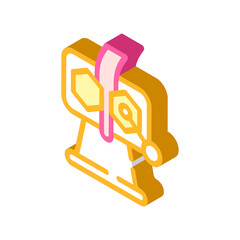 clay rolling machine isometric icon vector illustration