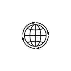 Global, Worldwide internet Web Icon isolated on white background EPS Vector