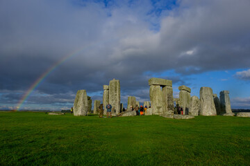 Extinction Rebellion protest in Stonehenge, England, United Kingdom. December 5, 2020.