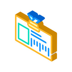 seller badge isometric icon vector illustration color