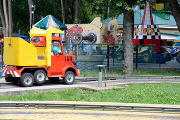 Machine on children's attractions in the park