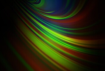 Dark Green, Red vector glossy abstract layout.