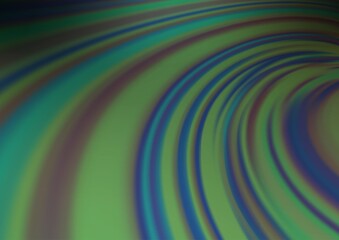 Obraz premium Dark Blue, Green vector blurred shine abstract background.