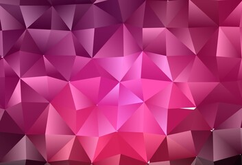 Obraz premium Dark Pink vector polygonal background.