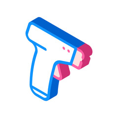 infrared thermometer isometric icon vector illustration color