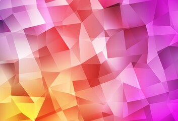 Light Pink, Yellow vector polygonal pattern.