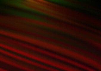 Dark Green, Red vector blurred shine abstract background.