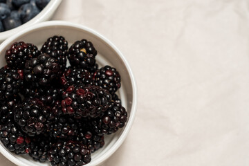 
healthy fresh forest blackberries for diet