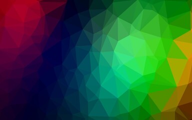 Obraz premium Dark Multicolor, Rainbow vector triangle mosaic template.
