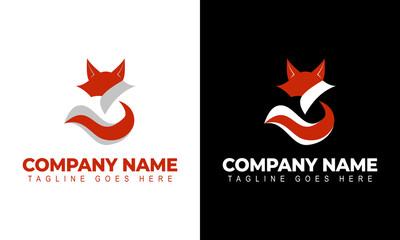 Ilustration vector graphic of  unique fox logo design
